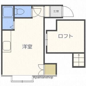 ライフコート小谷(ワンルーム/2階)の間取り写真