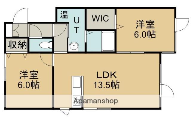 WELL-COURT-N62(2LDK/1階)の間取り写真