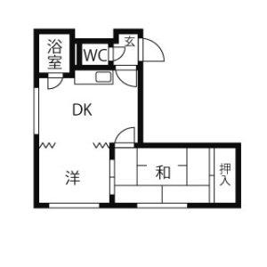 エステート35(1LDK/4階)の間取り写真
