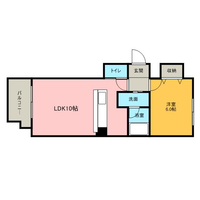 エーデルホフ(1LDK/8階)の間取り写真