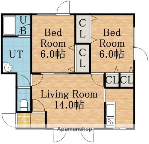 アーティスト45(2LDK/2階)の間取り写真