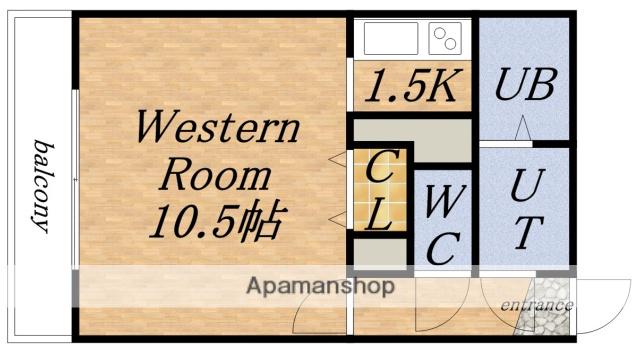 コンフォートN18(1K/4階)の間取り写真