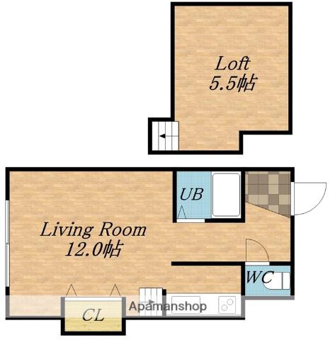 フラッグシティ(1K/4階)の間取り写真