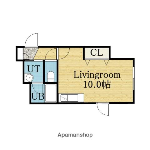 ルシャノワール(ワンルーム/2階)の間取り写真