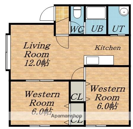 セレシュ4・1(2LDK/2階)の間取り写真