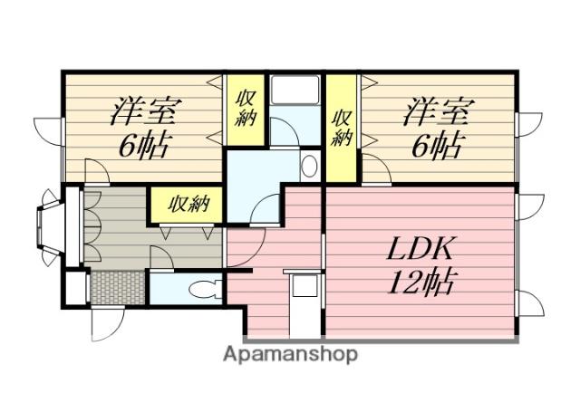 コンドミニアム21(2LDK/2階)の間取り写真