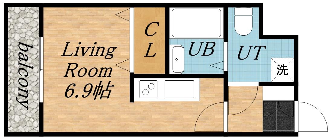 アストリア北大前(ワンルーム/9階)の間取り写真