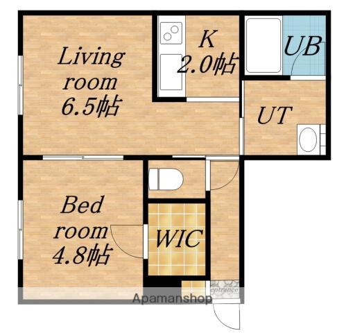 ディライトN26(1LDK/2階)の間取り写真