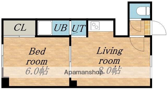 オクトーバー87(1LDK/3階)の間取り写真