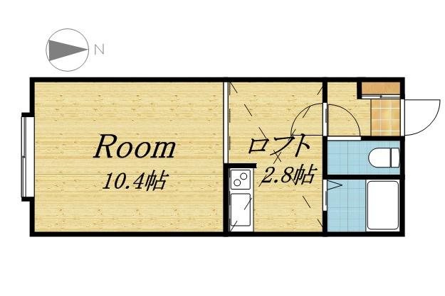 ノーステリア(ワンルーム/1階)の間取り写真