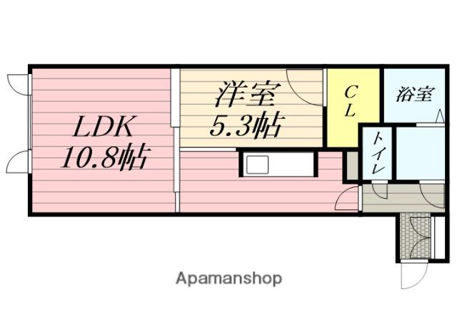 ポーザタウン当別NO-3(1LDK/1階)の間取り写真