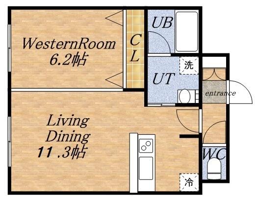 レジディア札幌駅ノース(1LDK/9階)の間取り写真