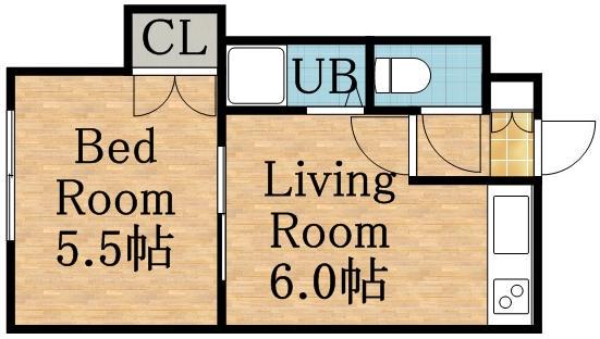 サニープレイスN33(1DK/5階)の間取り写真