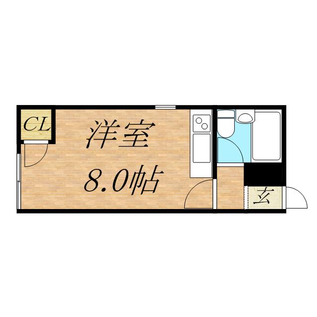 リバーサイド14(ワンルーム/4階)の間取り写真