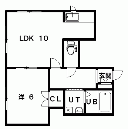 ルミエール恭瑛(1LDK/1階)の間取り写真