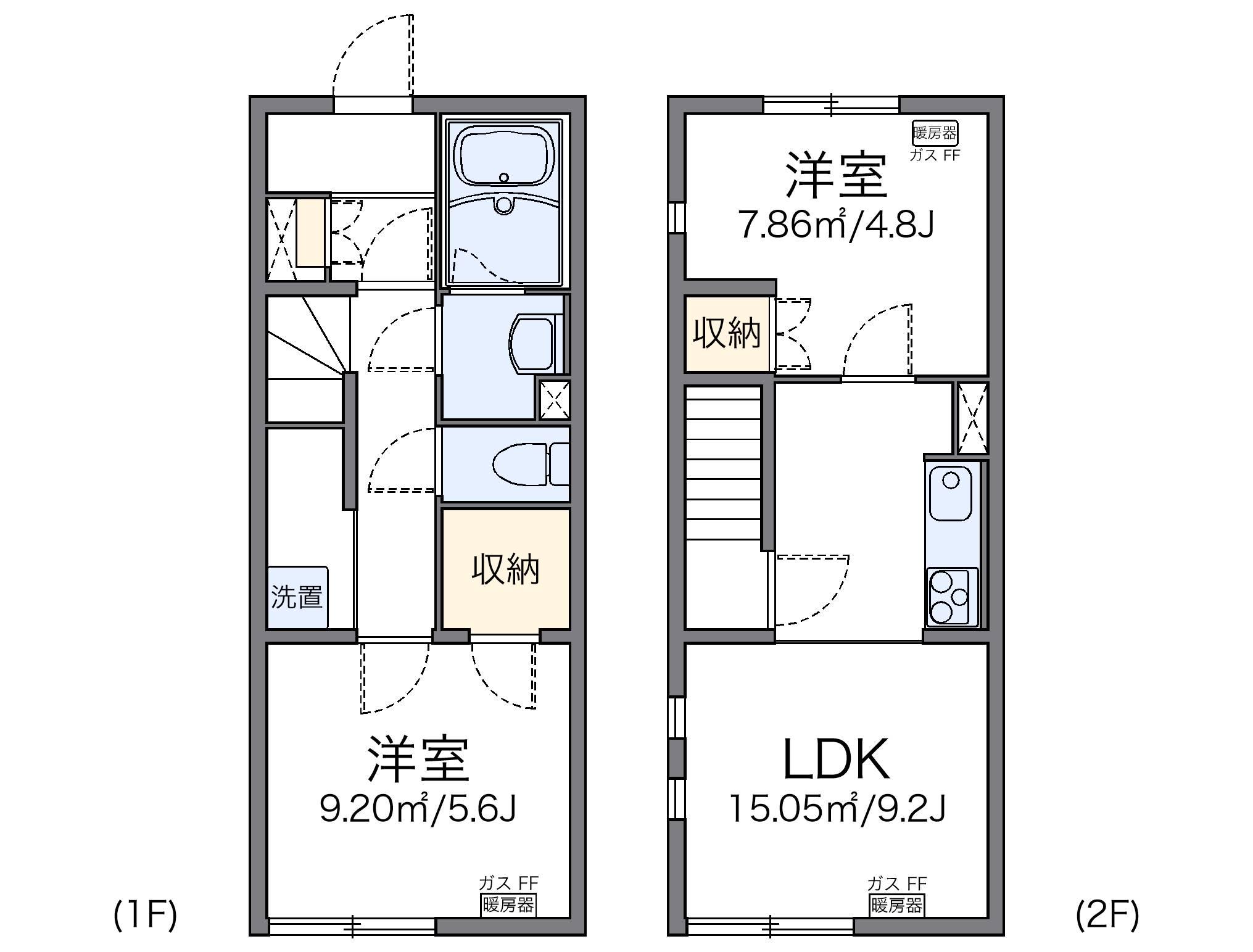 レオネクストハピネス3号館(2LDK/1階)の間取り写真