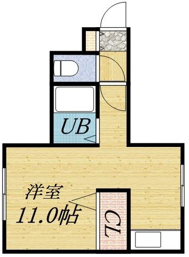パラシオンN29(ワンルーム/3階)の間取り写真