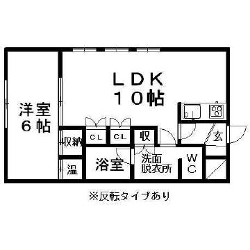 シャノワール(1LDK/2階)の間取り写真