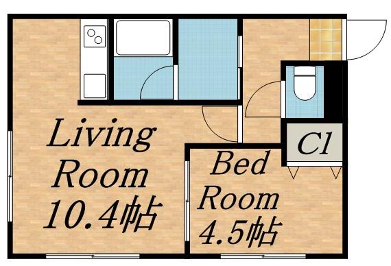 ラ・ガーレ麻生(1LDK/3階)の間取り写真