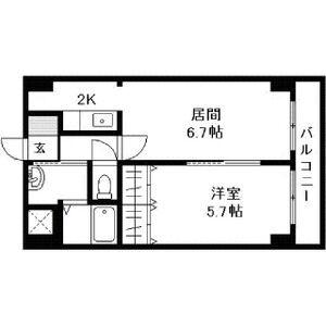 フォレストハイムN18(1DK/4階)の間取り写真