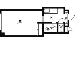 シティハイムジュネス(1K/3階)の間取り写真