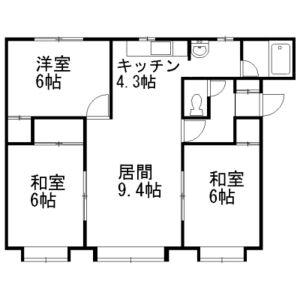 ナカオコーポ16(3LDK/2階)の間取り写真