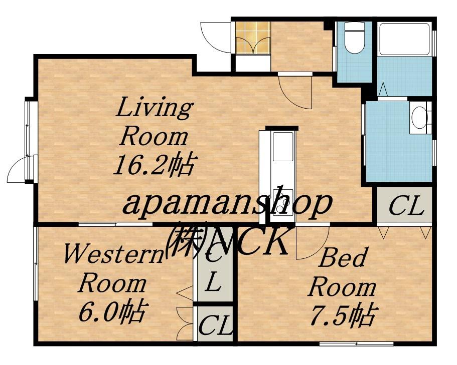  フロンティア33 (2LDK/1階)の間取り写真
