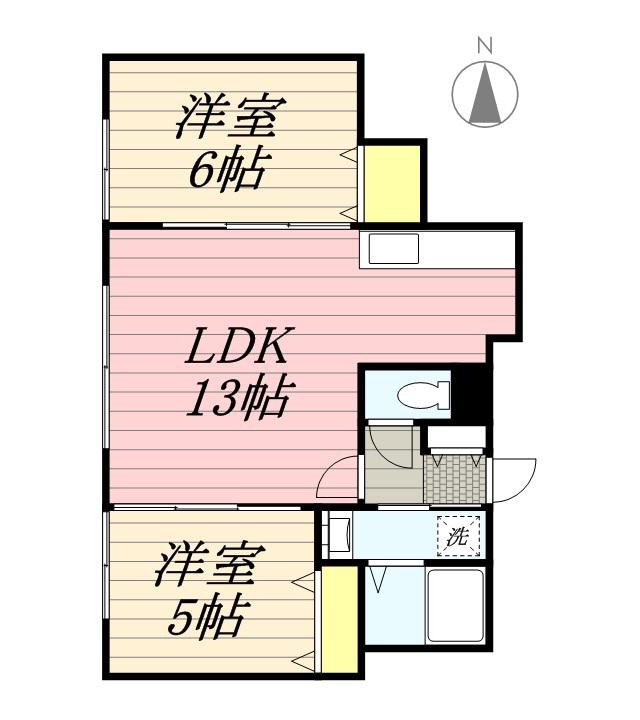 ACCESS51(2LDK/3階)の間取り写真