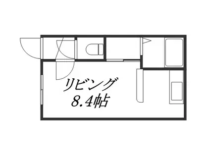 SAKURA(ワンルーム/1階)の間取り写真