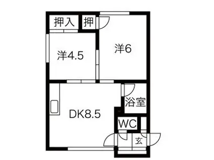 リラハイツ(2DK/2階)の間取り写真