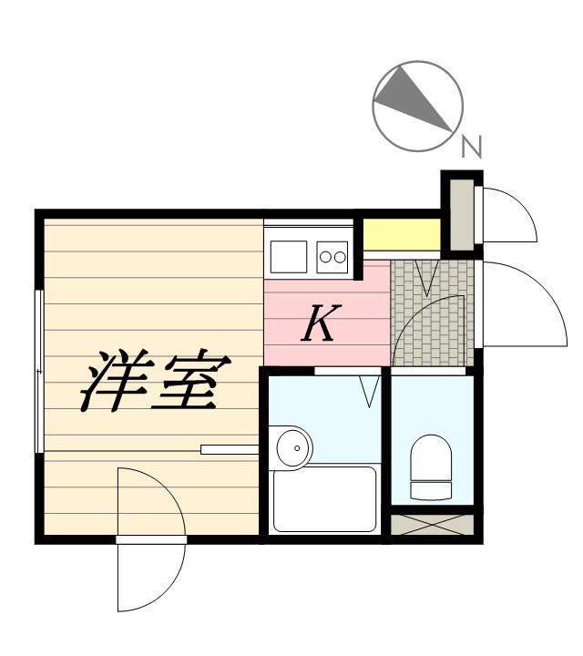 ゲストハウス・花川(ワンルーム/3階)の間取り写真
