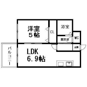 ハウスオブリザ北23条(1LDK/4階)の間取り写真
