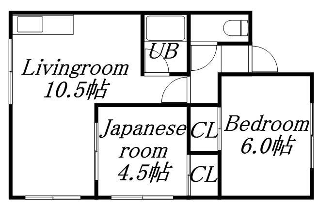 Nコーポセゾン(2LDK/1階)の間取り写真