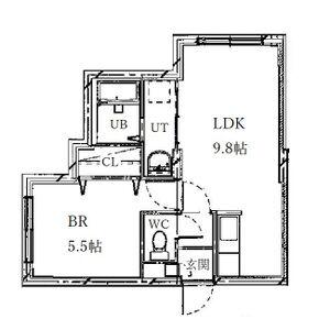 フォルム環状(1LDK/2階)の間取り写真