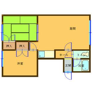 第一30条ハイツ(2LDK/2階)の間取り写真