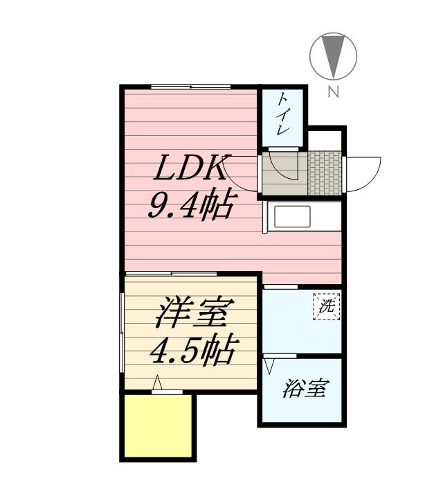 LICHTRARE北大イースト(1LDK/4階)の間取り写真