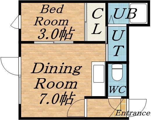 リベラルハイムN316(1DK/3階)の間取り写真