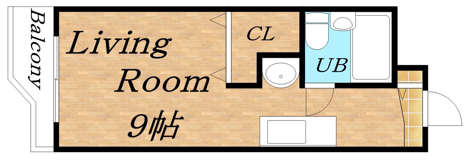 メゾンクレスト北大前(ワンルーム/8階)の間取り写真