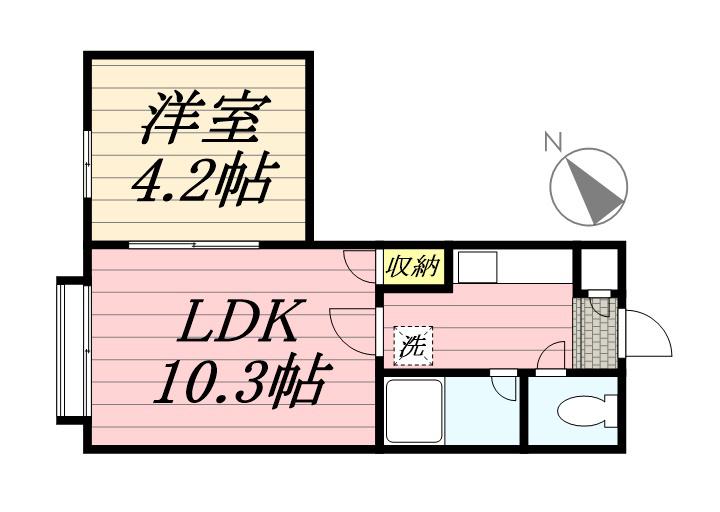 PLAZA IN N31(1LDK/4階)の間取り写真