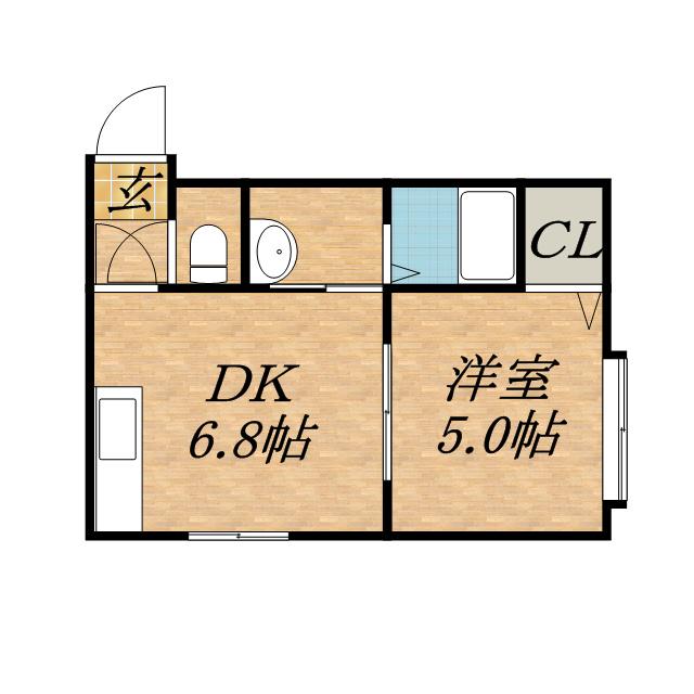 クヴェレ15(1DK/3階)の間取り写真