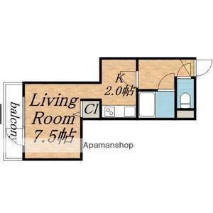 メゾンにれの樹(1K/5階)の間取り写真