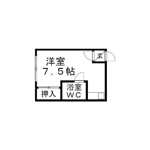 北24条駅ハウス(ワンルーム/2階)の間取り写真