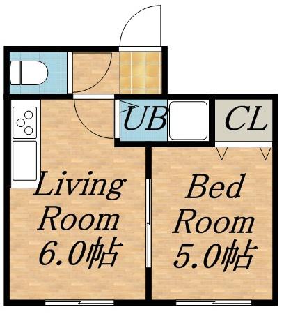 LILA48(1DK/3階)の間取り写真
