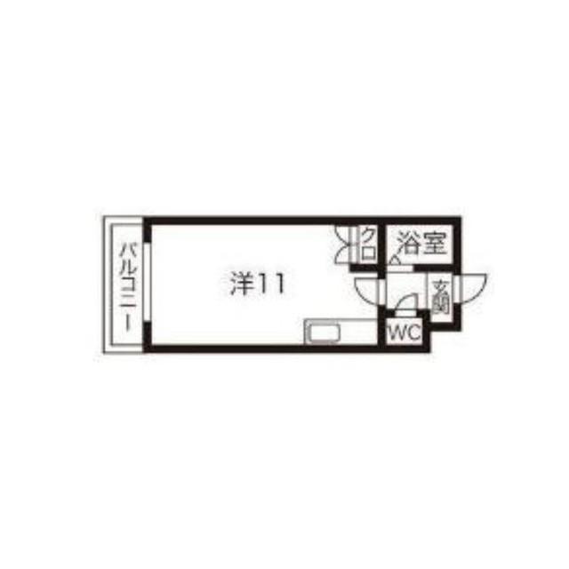 キャンパスビレッジ(ワンルーム/4階)の間取り写真