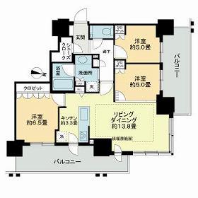 ザ・札幌タワーズ ウエストタワー(3LDK/29階)の間取り写真
