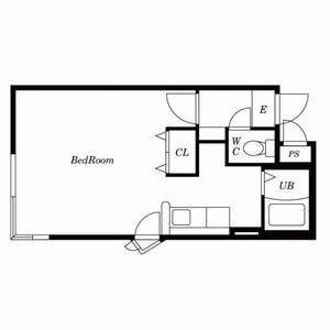 ドメス22(1K/1階)の間取り写真