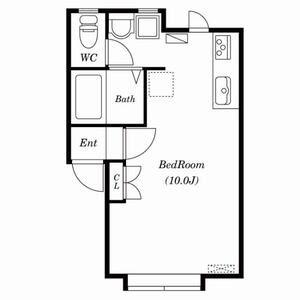 アーバンポイムA棟(1K/2階)の間取り写真