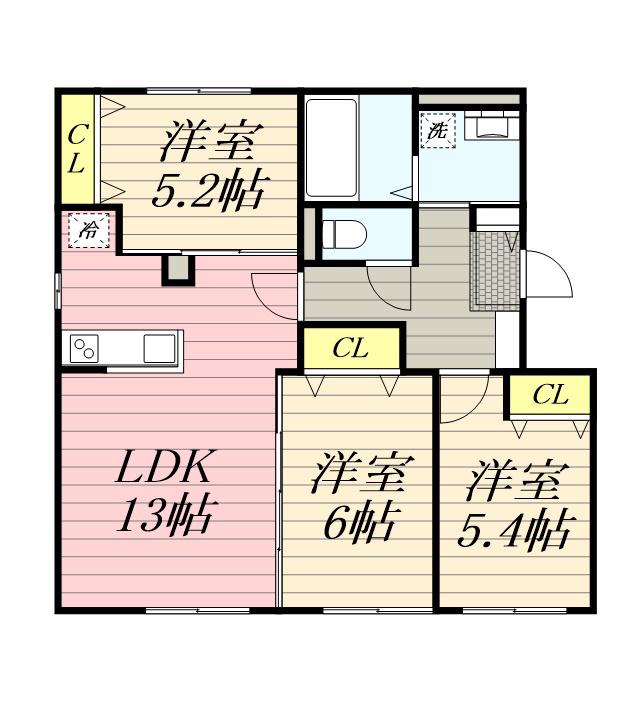 GLACIA N32(3LDK/4階)の間取り写真