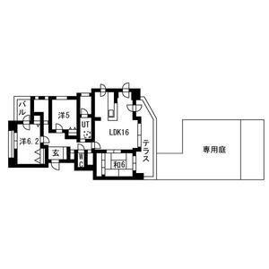 ダイアパレスアクアスプリングス札幌(3LDK/1階)の間取り写真