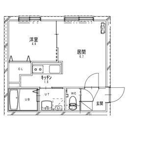 シティプレミア環状通東(1LDK/3階)の間取り写真